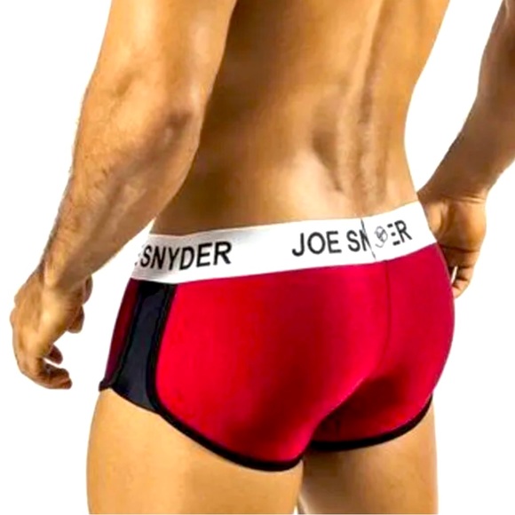 NWT Joe Snyder Wine Red Black Activewear Boxer Brief Trunk RARE XL 🔥🔥 - Picture 2 of 4